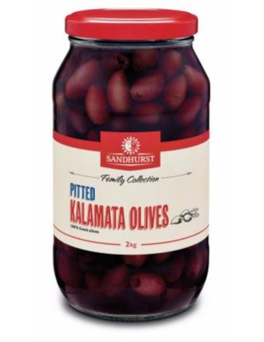 Sandhurst Olives Kalamata Pitted Glass 2Kg x 1