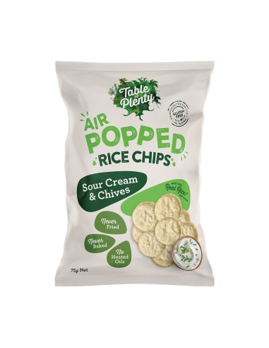 Table Of Plenty Air Popped Rice CBO Sour Cream & Chives 75g x 5