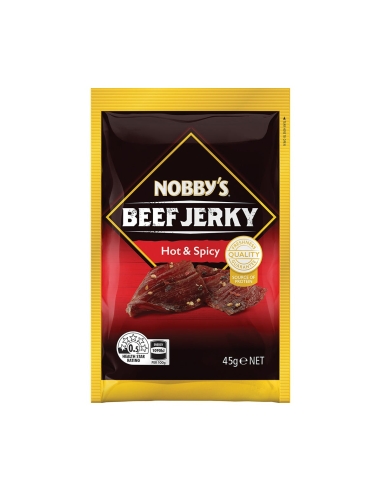 Nobby's Beef Jerky Hot And Spicy 45g x 10