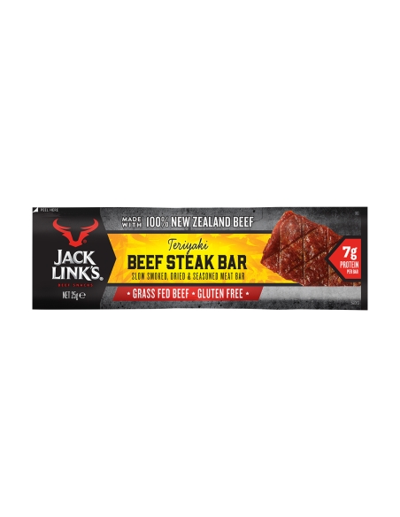 Steaquet de vedella de Jack Link Bar Teriyaki 25g x 12