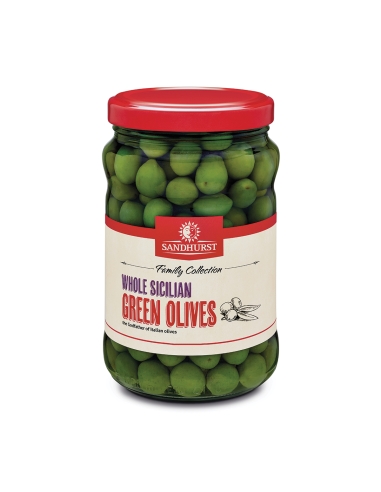 Sandhurst Whole Sicilian Green Olives 1.65kg x 1