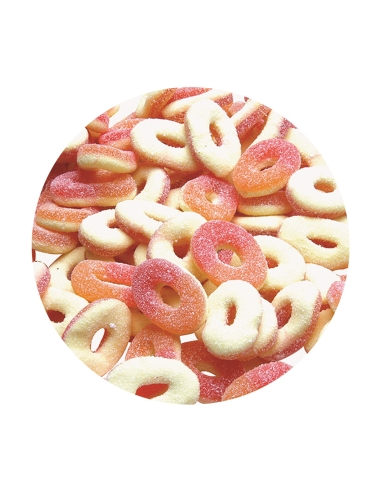 A granel Trolli Peach Sour O's 15 kg x 1