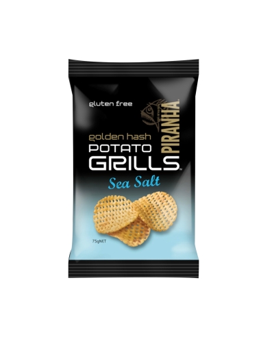 Piranha Potato Grills Sea Salt 75g x 12