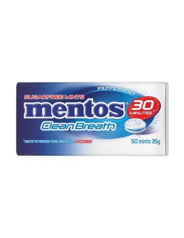 Mentos Clean Breath Peppermint 35g x 12