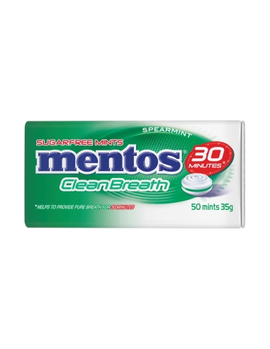 Mentos Clean Breath Spearint 35g x 12