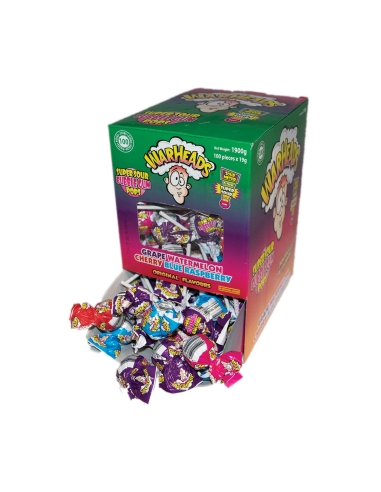 Warheads Super Sour Bubble-gum Pops 19g x 100