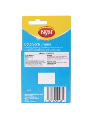 Nyal Cold Sore Cream Pack x 1