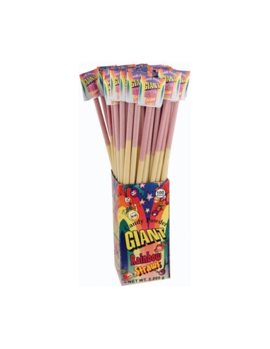 Giant Rainbow Straws 20g x 100