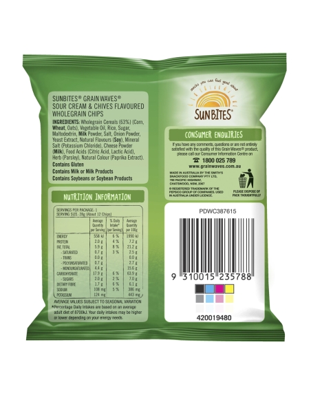 Grainwaves Sour Cream und Chives 28g x 21