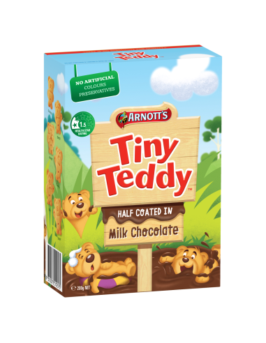 Arnotts Kekse Schokolade Tiny Teddy Half Coat 200g x 1