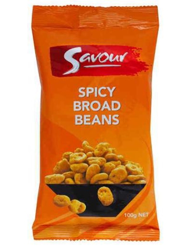 Savour Spicy Broad Beans 100g x 12