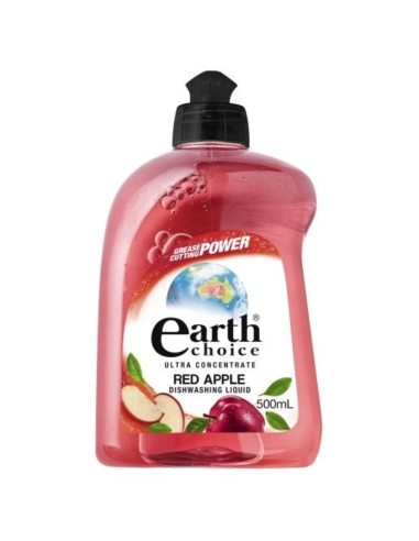 Earths Choice Red Apple Dishwash Liquid Concentrate 500ml x 8
