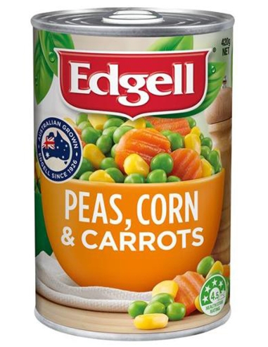 Edgell Erbsen, Mais und Karotten 420 g x 1