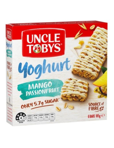 Uncle Toby Yogurt Tops Mango e Passionfruit Muesli Bar 185g x 10
