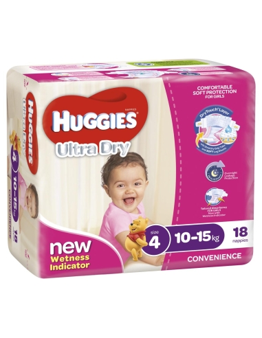 Huggies Toddler Girl Nappies 18 Pack x 1