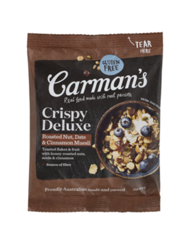 Carmans Muesli Crispy Deluxe Gluten Free 50 X 35gr Carton