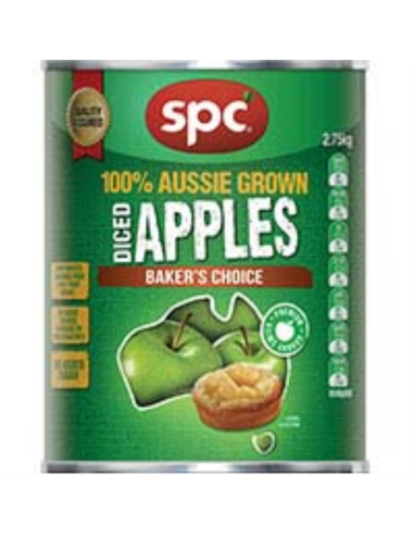 Spc Pie Apple Diced Granny Smith Bakers Choice 2.75kg x 1