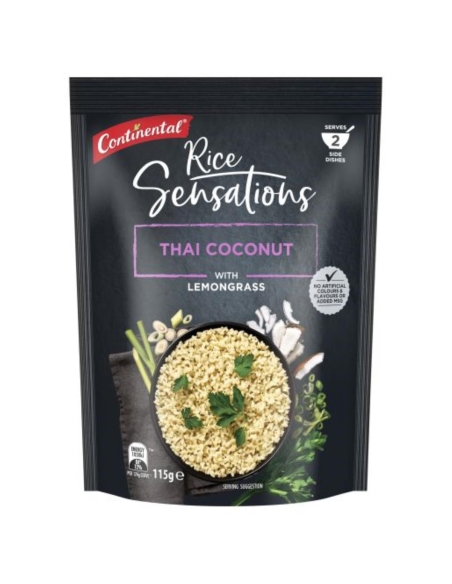 Continentale Thaise kokos en citroengras rijst 115 g x 6