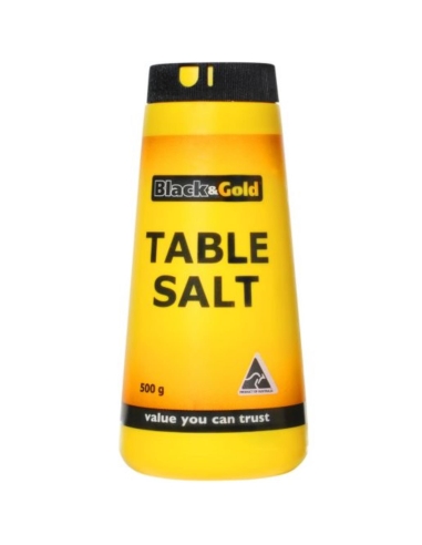 Black & Gold Plain Drum Table Salt 500g x 1