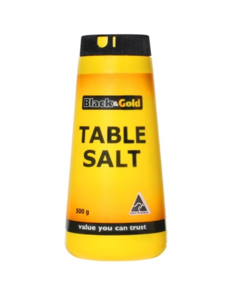 Black & Gold Plain Drum Table Salt 500g x 1
