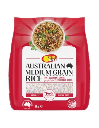 Sunrice Medium Grain weiß Reis 2kg x 1