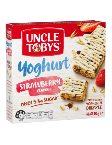 Uncle Toby Yogurt Tops Erdbeer-Müsliriegel 185 g x 1