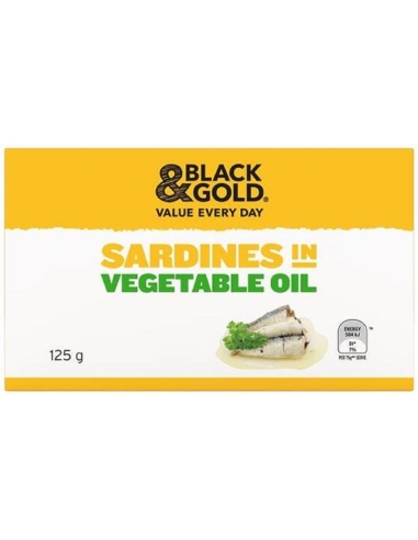 Black & Gold Sardinen in Gemüse Oil 125 x 1