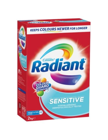 Radiant Polvere per bucato Sensitive con caricatore frontale e superiore, 2 kg x 1