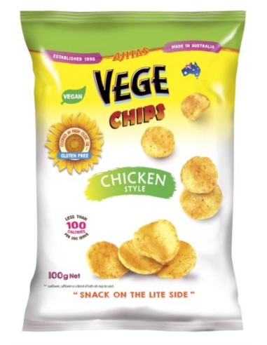 Ajitas Chicken Style Vegetable Chips 100g x 6