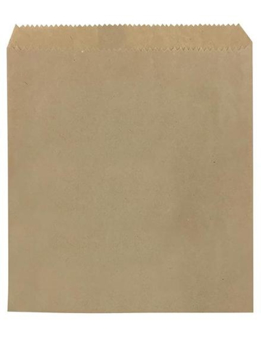 Cast Away No1 Brown Square Flat Paper Bags 195 by 165 mm (outer) 180 by 165 mm (inner) x 500