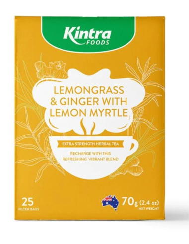 Kintra Te Bag Lemongras with Ginger, Lemon Myrtle 25 Pack 65g x 1