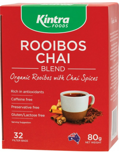 Kintra Sac à thé Rooibos Chai 25 Pack 80g x 1