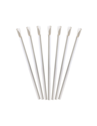 Cast Away White Paper Spoon Straw 3ply Food Grade 250 Pack x 1