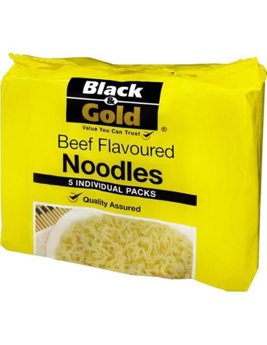 Black & Gold Noodles Beef Flavoured 5 Pack 85g x 6