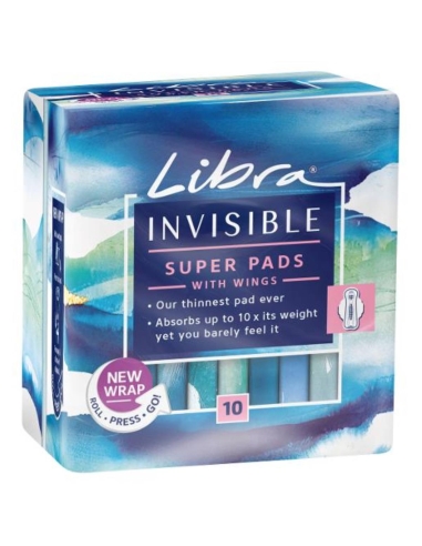 Libra Invisible Wings Super Pads 10 Pack x 1