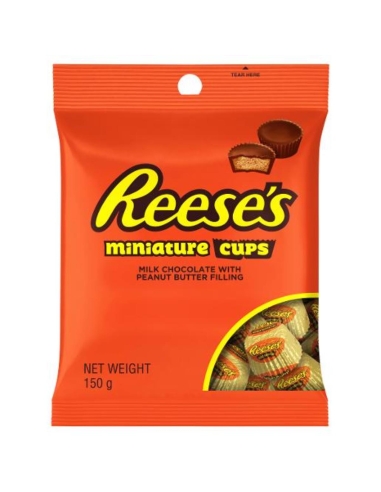 Reeses Chocolate Miniature Peanut Butter Cups 150gm x 12