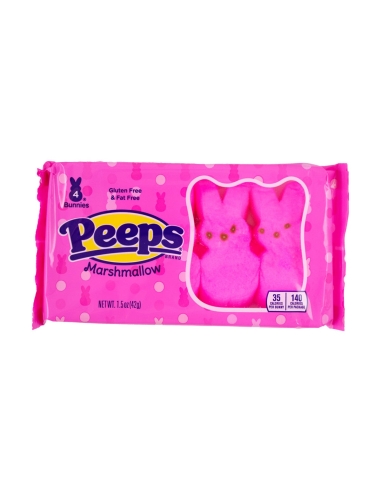 Peeps Coniglietti Marshmallow Rosa Confezione da 4 42 g x 24