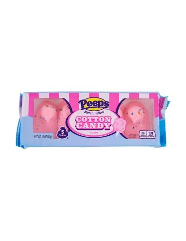 Peeps Cotton Candy Flavoured Marshmallow Chicks 5 Pack 42g x 24