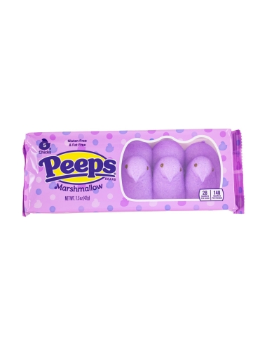 Peeps Lavender Marshmallow Chicks 5 Pack 42g x 24