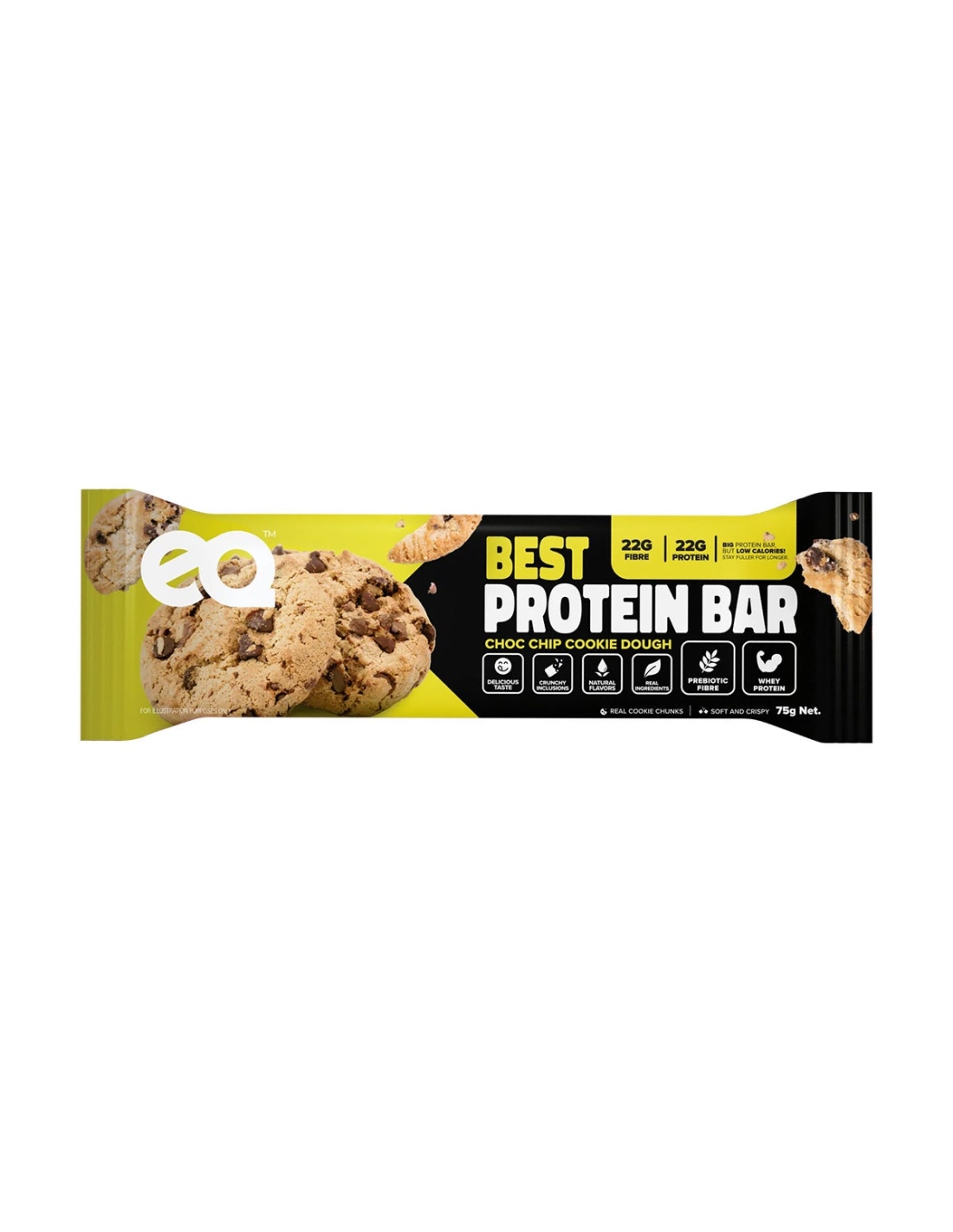 Eq Best Protein Bar Choc Chip Cookie Dough 75g x 12