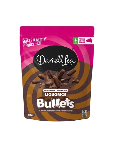 Darrell Lea Dark Chocolate Licorèe Bullets 204g...