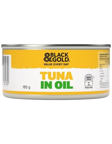Black & Gold Tuna Chunks In Oil 185g x 24