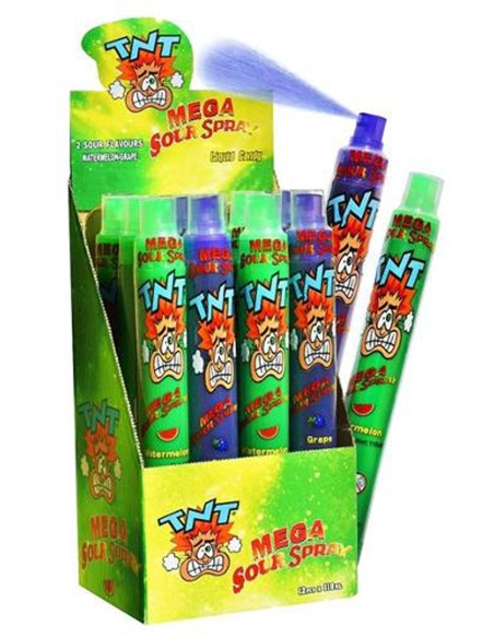 Tnt Watermelon And Grape Mega Sour Spray 110ml x 12