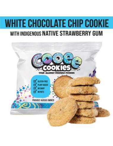 Cooee Cookies Cookies Portion Control Cioccolato bianco e gomma alla fragola 40gr x 36