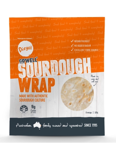 GoWELL Sourdough Wrap 8 Pack x 12