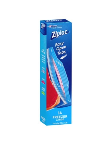 Ziploc Large Freezer Bag 14 Pack x 9