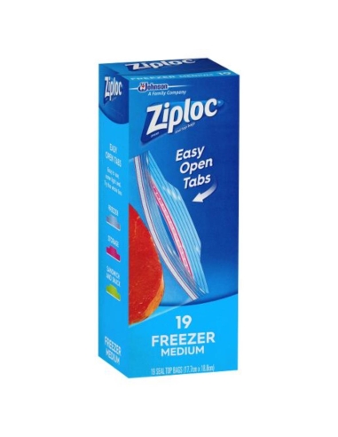 Ziploc Medium Freezer Bag 19 Pack x 9