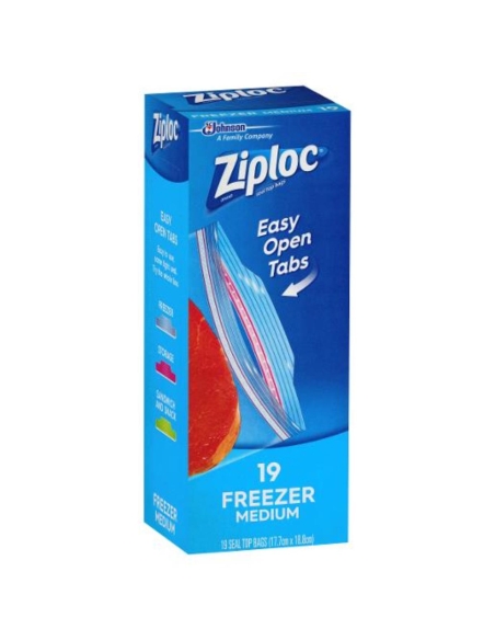 Ziploc Medium Freezer Bag 19 Pack x 9