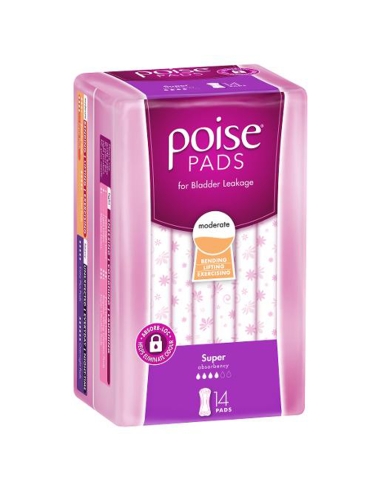 Poise Super Hourglass Adultcare Pads 14 Pack x 1