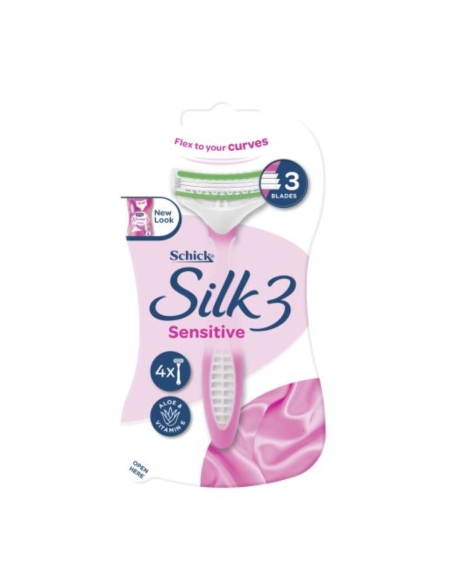 Schick Xtreme 3 敏感剃须妇女 4 Pack x 6